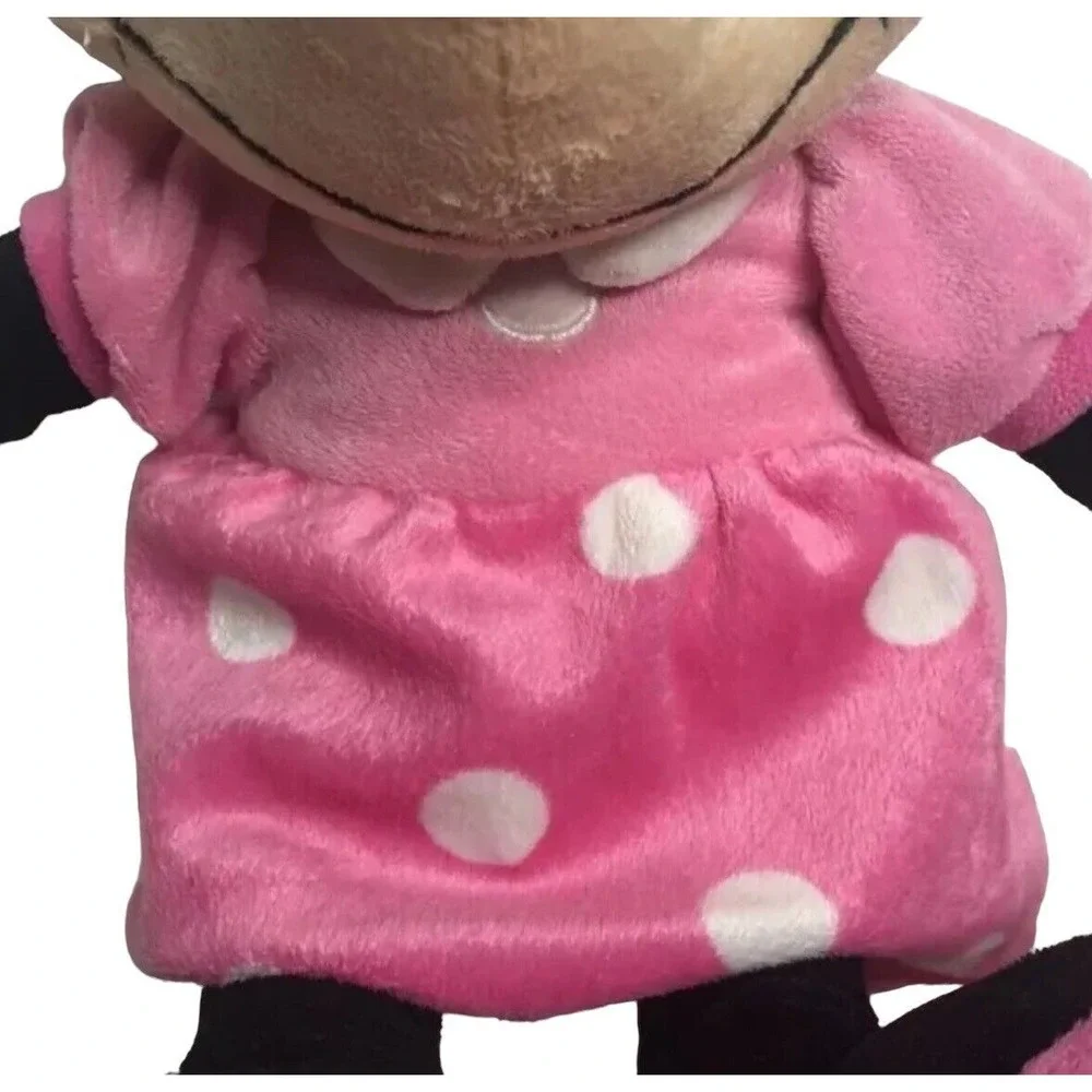 Disney Store Authentic Pink Minnie Mouse Stuffed Plush Toy Pink Dress Large 23